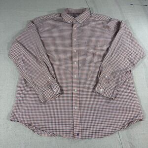 Vineyard Vines Shirt Mens 2XT Orange Performance On-The-Go Check 2X Tall